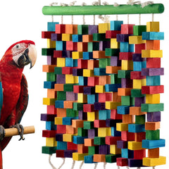 DBNESS large bird toy wood blocks for safe chewing and enrichment.
