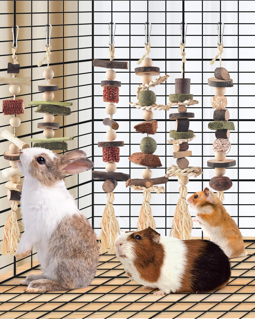 DBNESS multi-set rabbit chew toys offer varied textures.