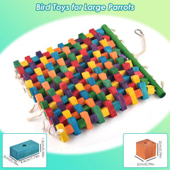 DBNESS color-block wood blocks for visual stimulation and chewing.