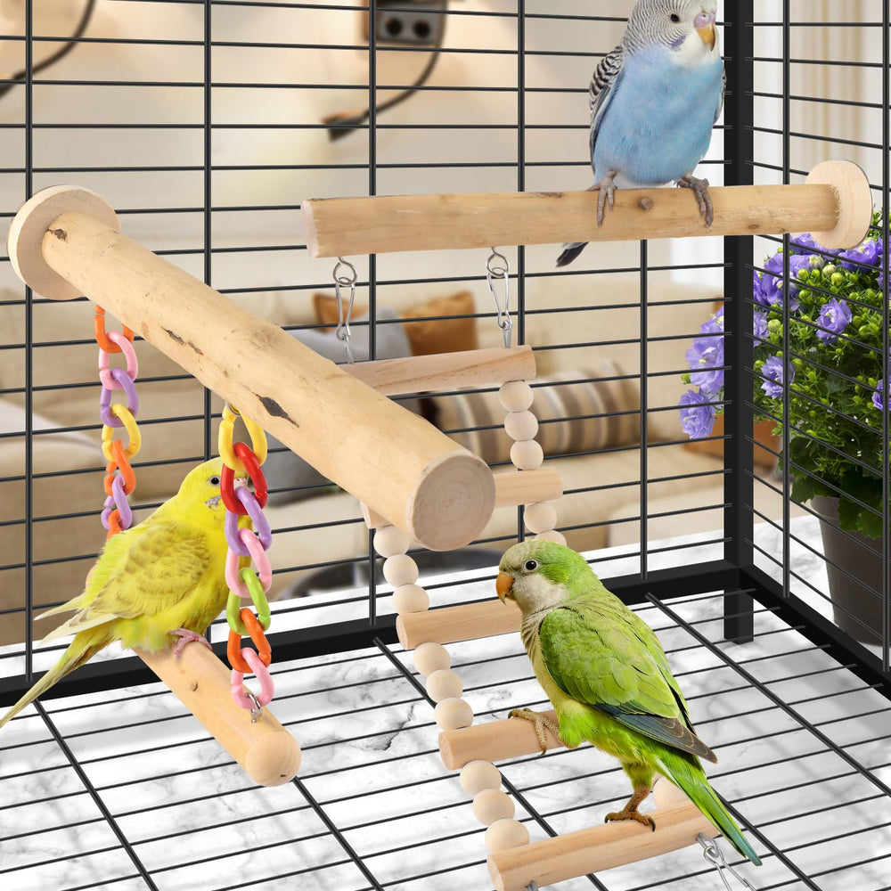 DBNESS perch stand with hardware enables flexible cage layouts and quick setup