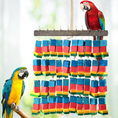 DBNESS XL bird toy colorful blocks spark curiosity and exploration.