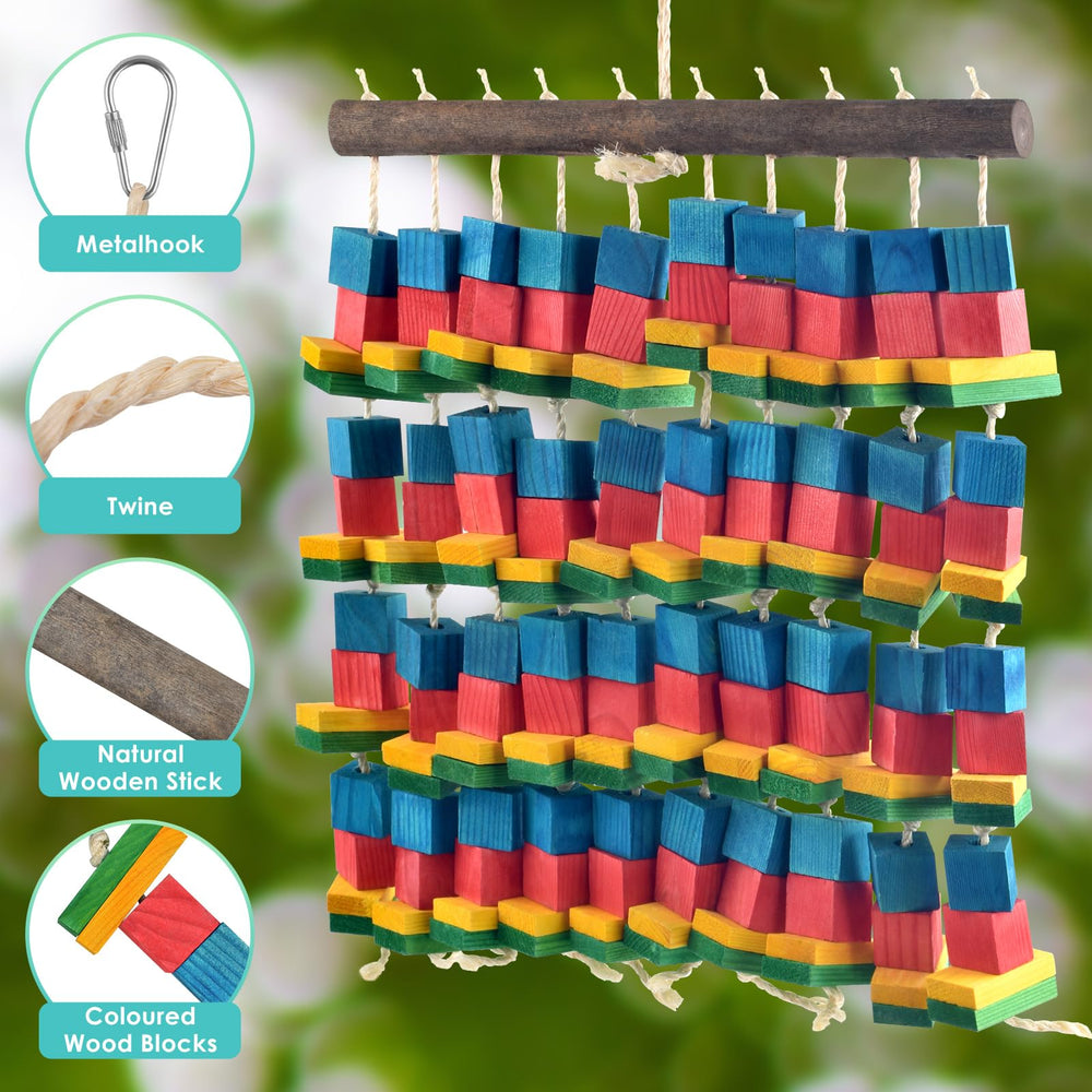 DBNESS XL bird toy length-adjustable twine fits various cages.