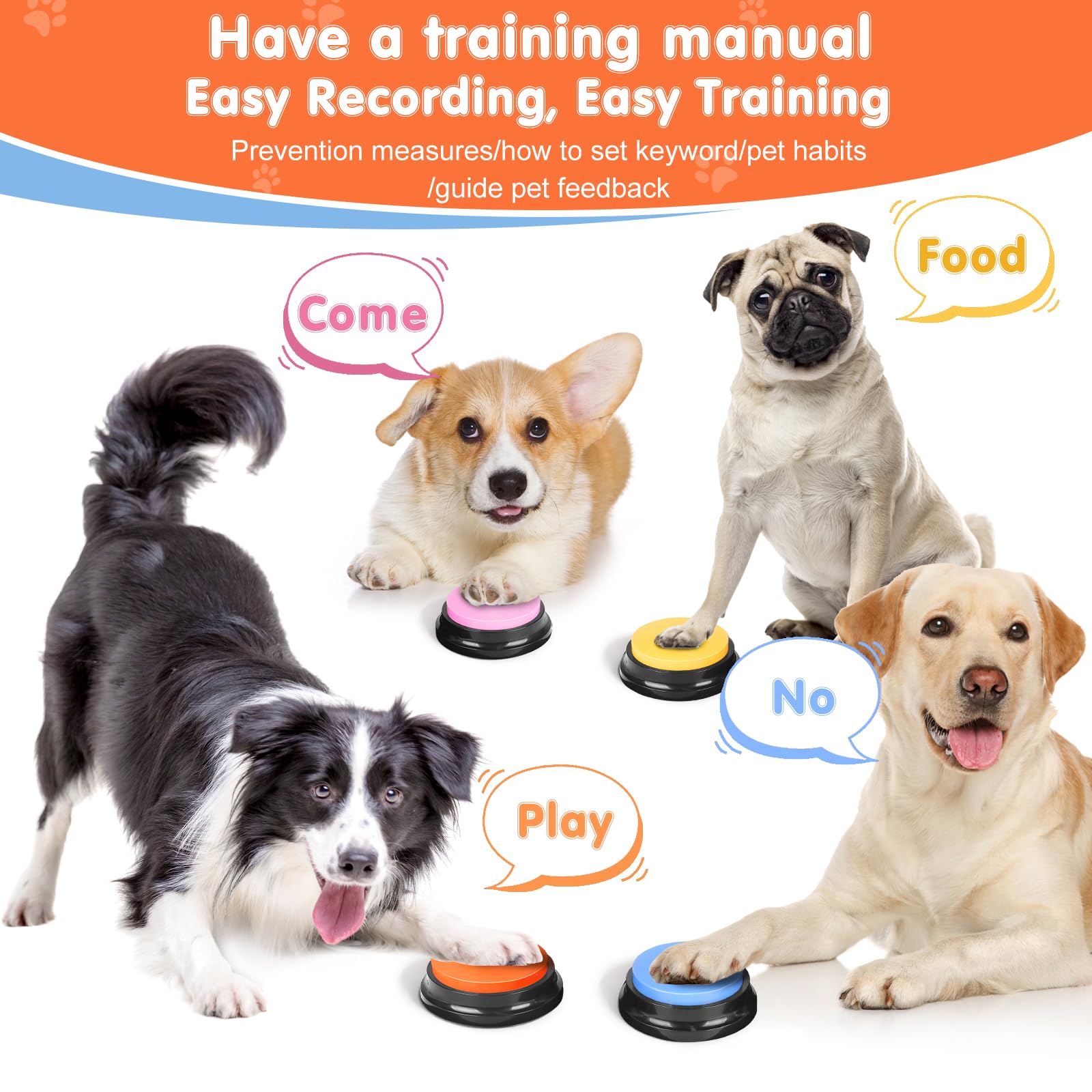 DCIAER dog button mat supports stable placement and easy access