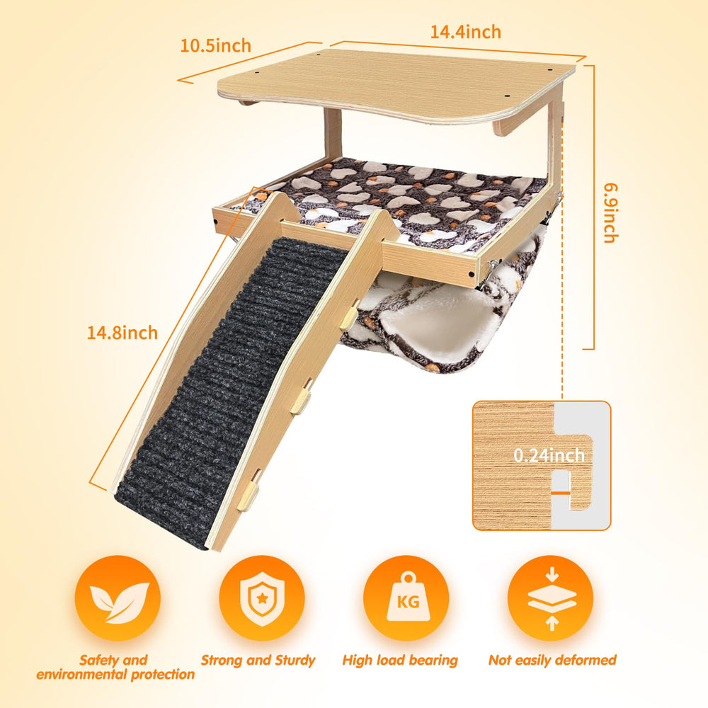 DCIAER natural wood material delivers a safe, durable habitat for small pets.