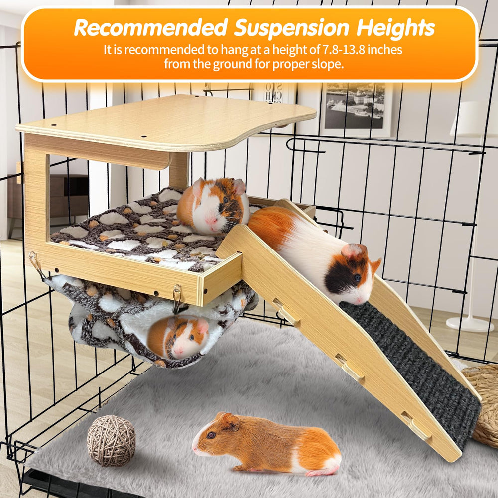 DCIAER Guinea Pig Hideout assembly shown with grooves and screws for quick setup.
