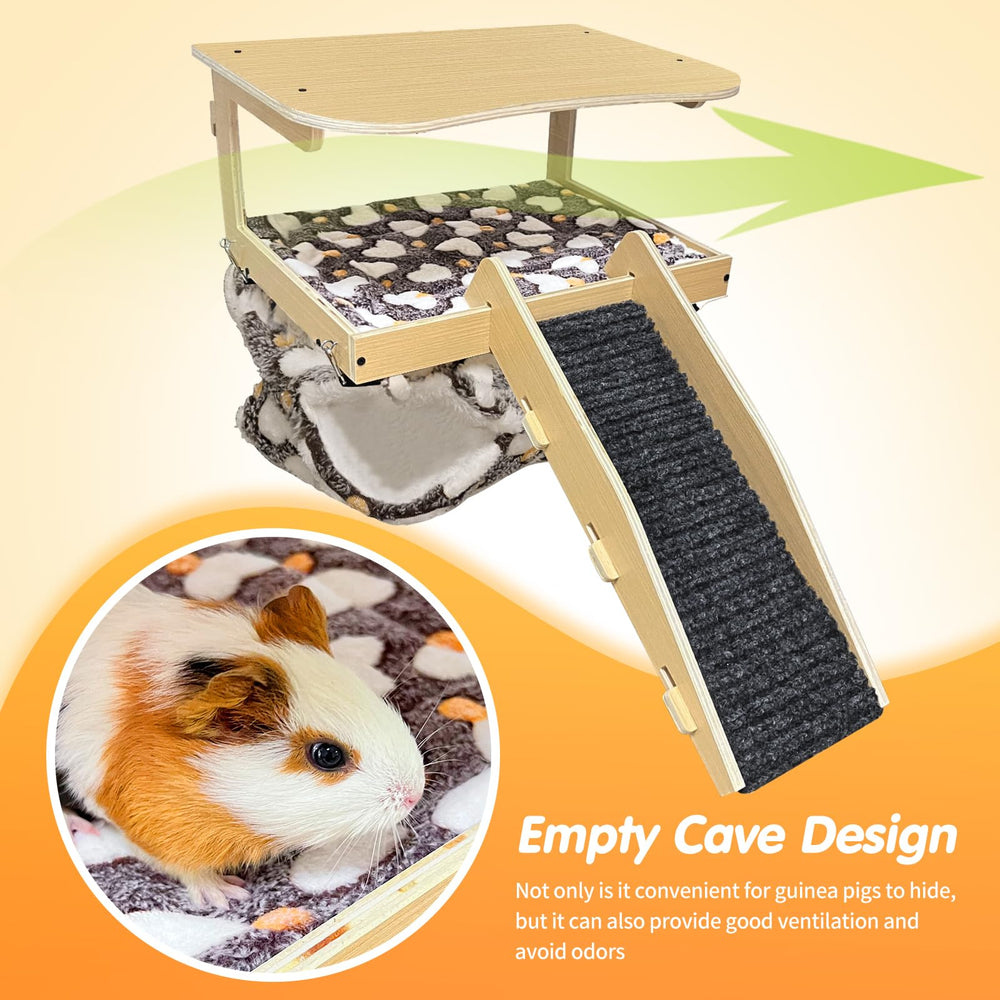 DCIAER Guinea Pig Hideout supports multiple small pets for hide, rest, and play.