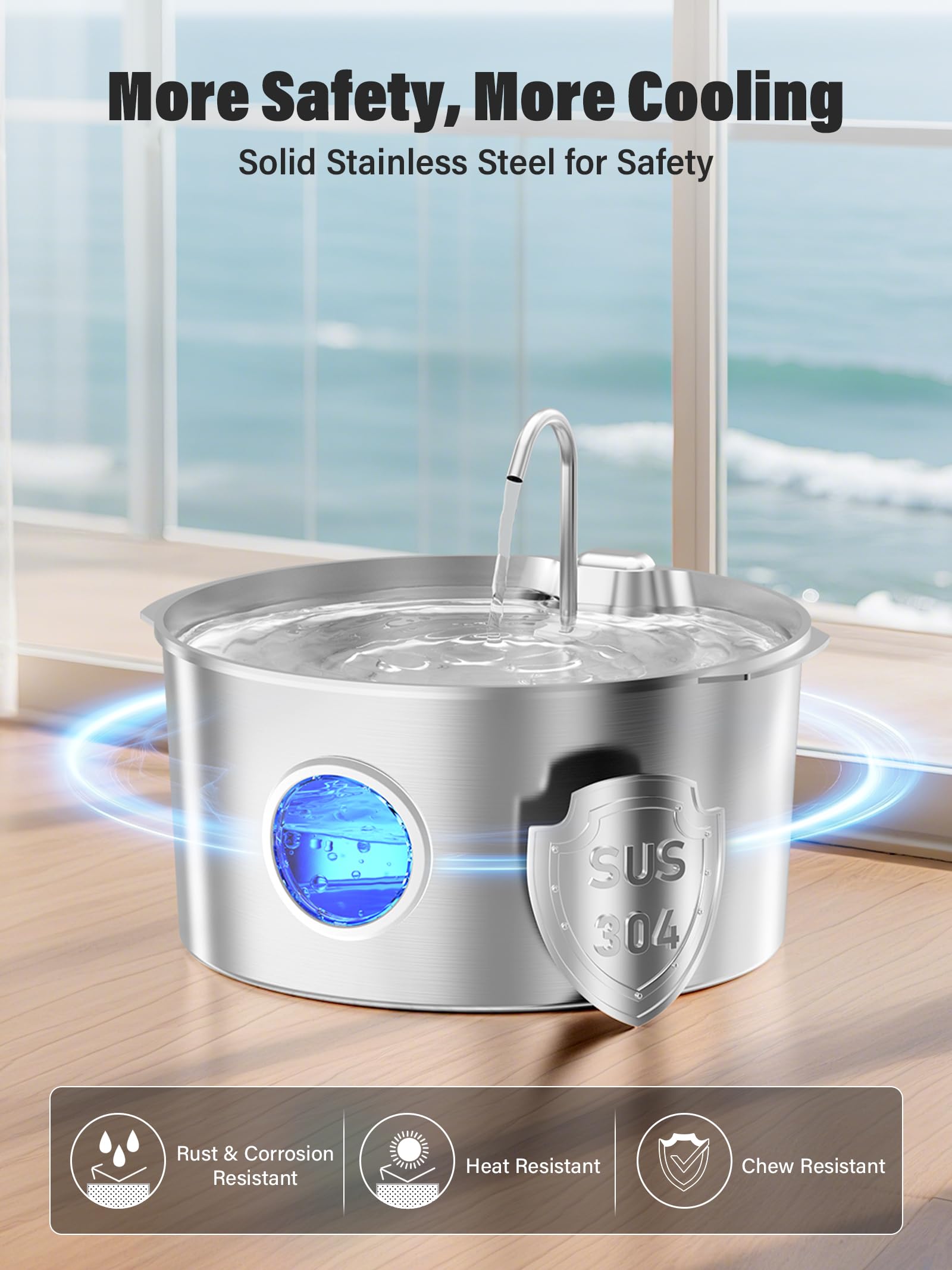 DCIOGAT chew-proof design with metal handle for easy transport and setup.
