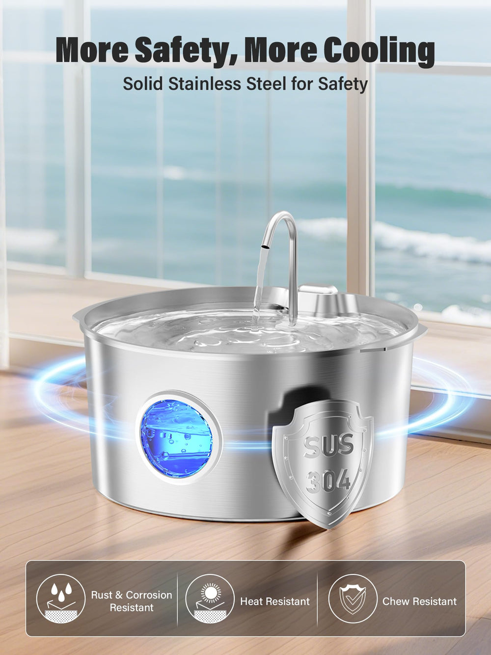 DCIOGAT chew-proof design with metal handle for easy transport and setup.