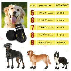 DcOaGt dog shoes with waterproof breathable materials for all-weather protection.