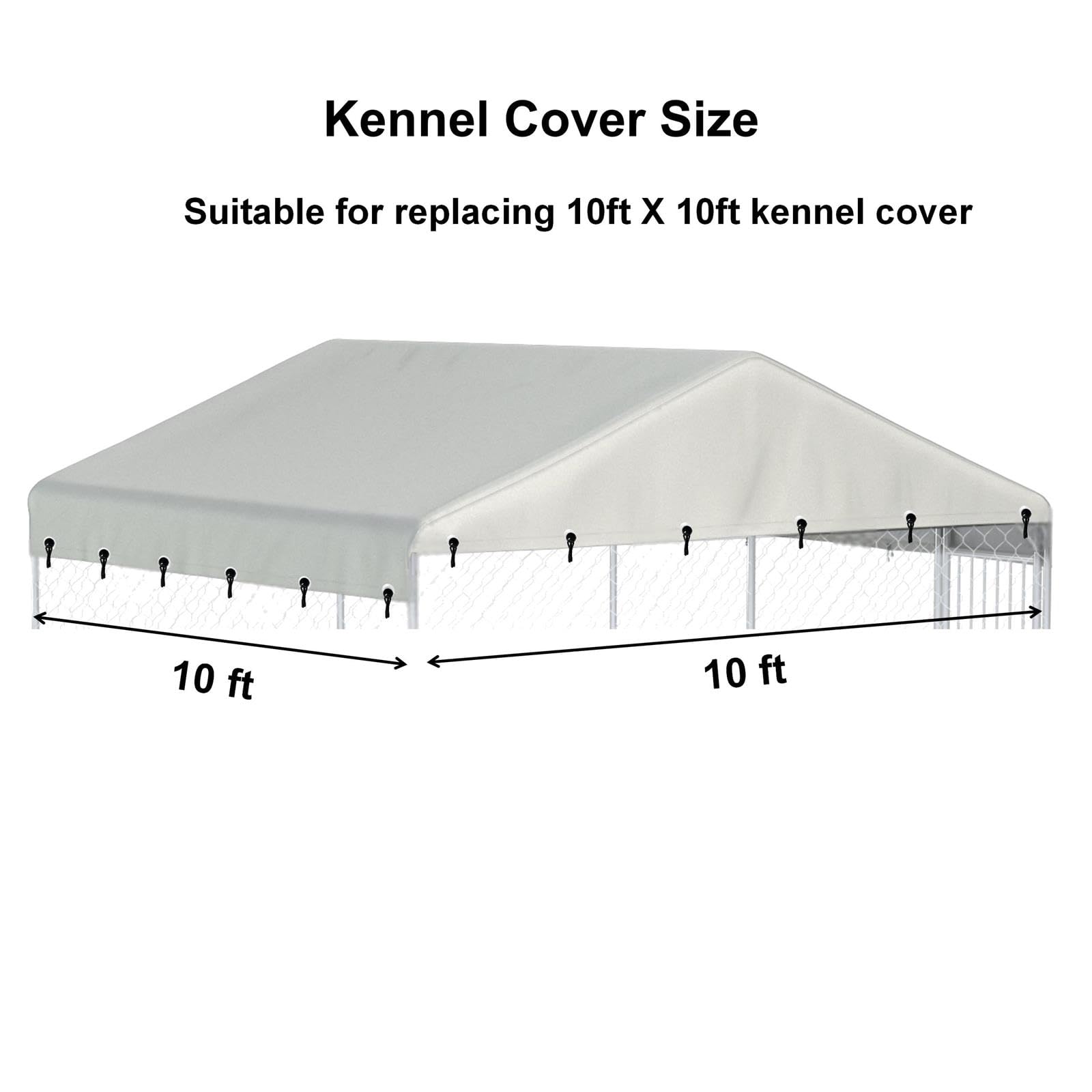 Ddeman 600D waterproof fabric close-up on beige kennel cover