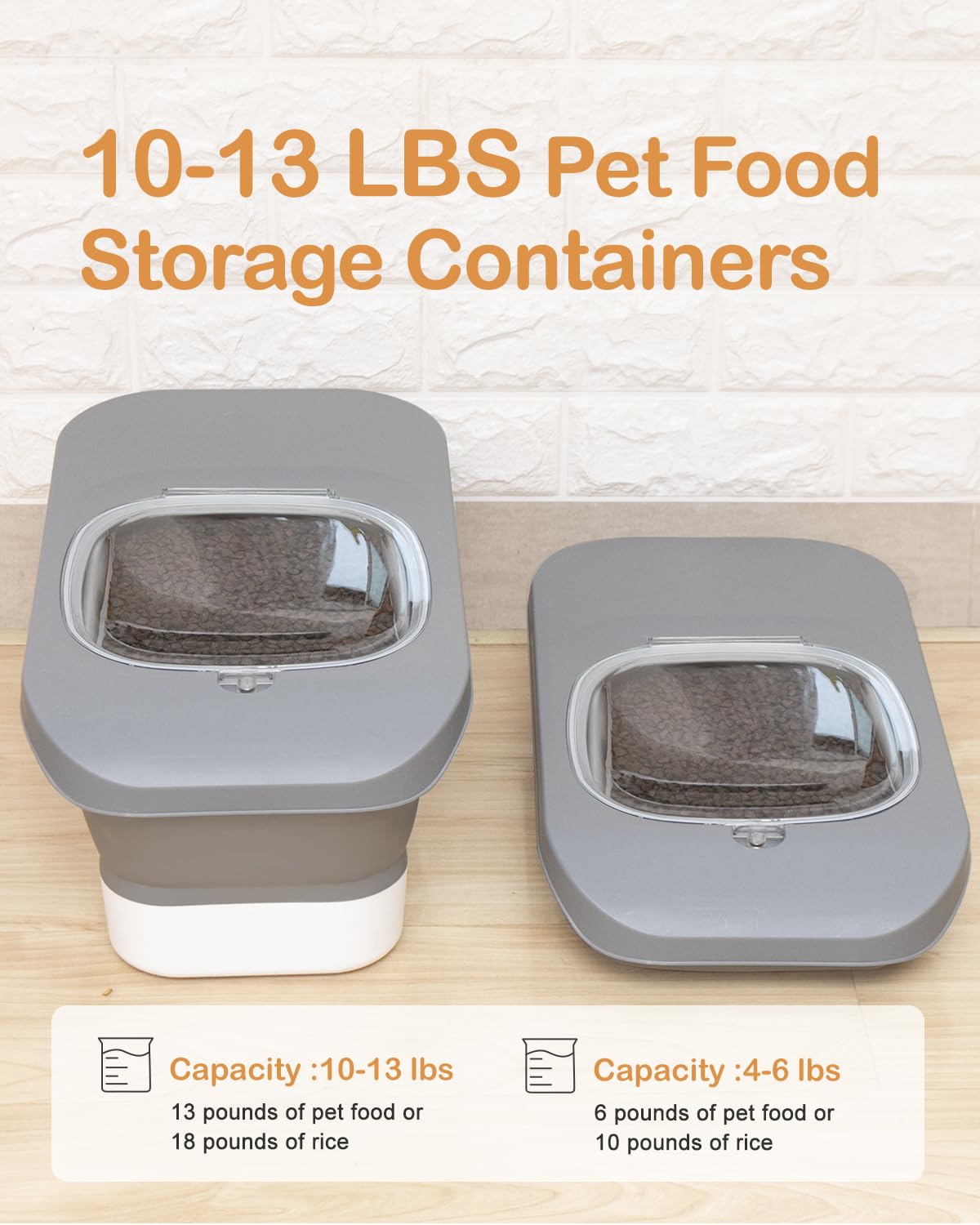 DDMOMMY collapsible pet food container folded, compact storage