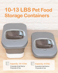 DDMOMMY collapsible pet food container folded, compact storage