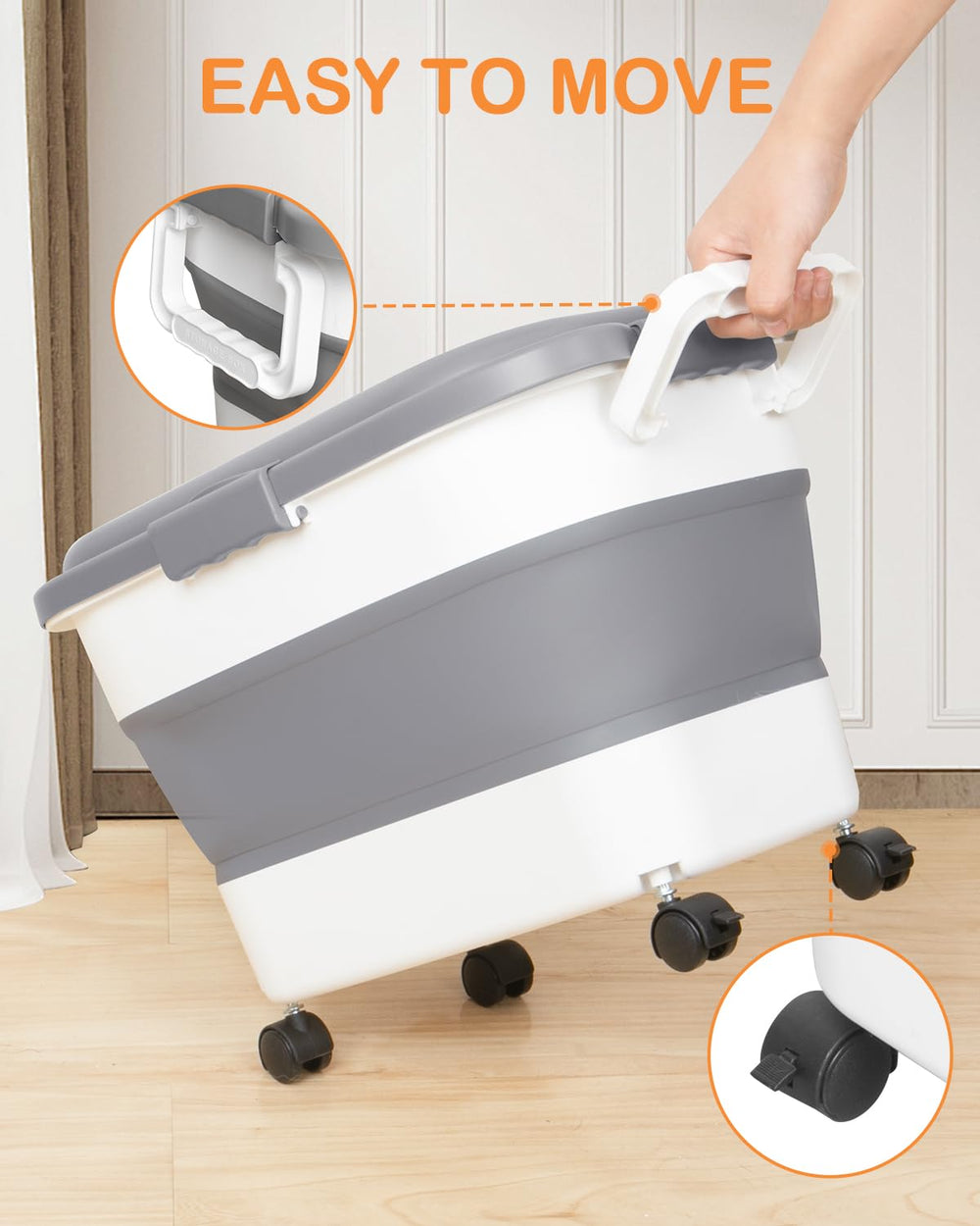 DDMOMMY detachable handle and wheels for effortless movement