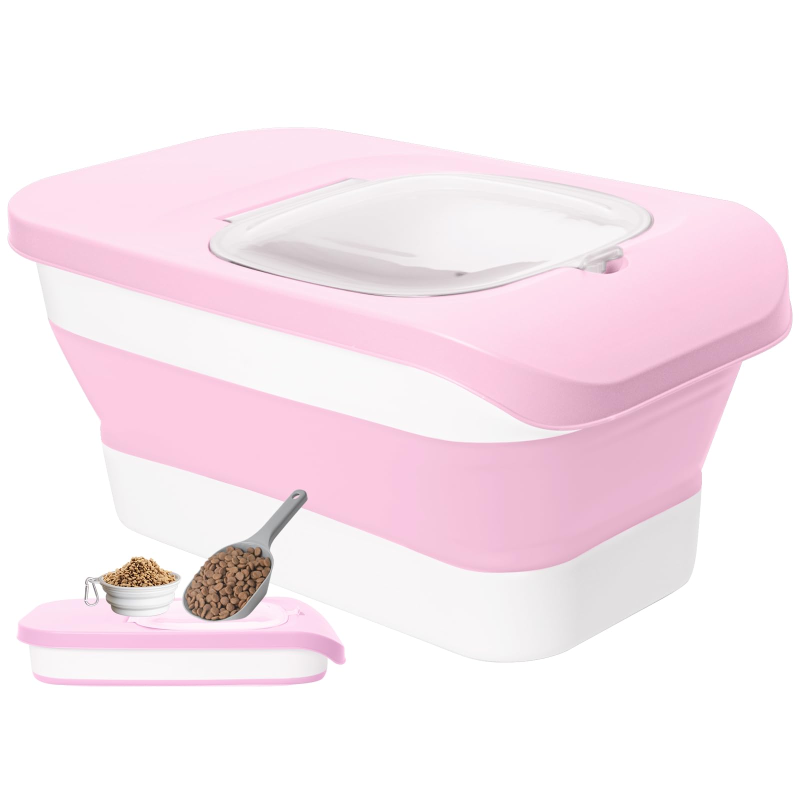 ddmommy dog food container collapsible design saves space while storing 10-13 pounds