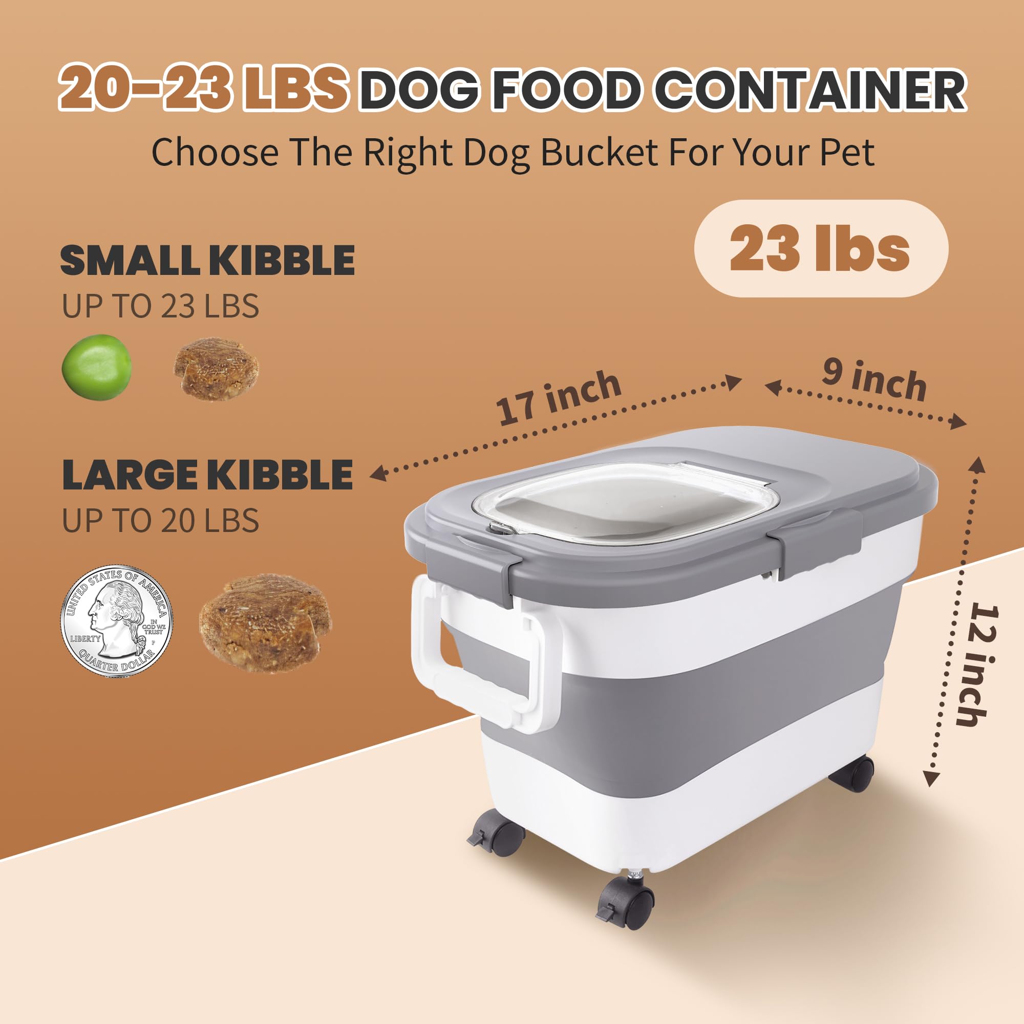 DDMOMMY 29 qt unfolded size demonstration for larger kibble