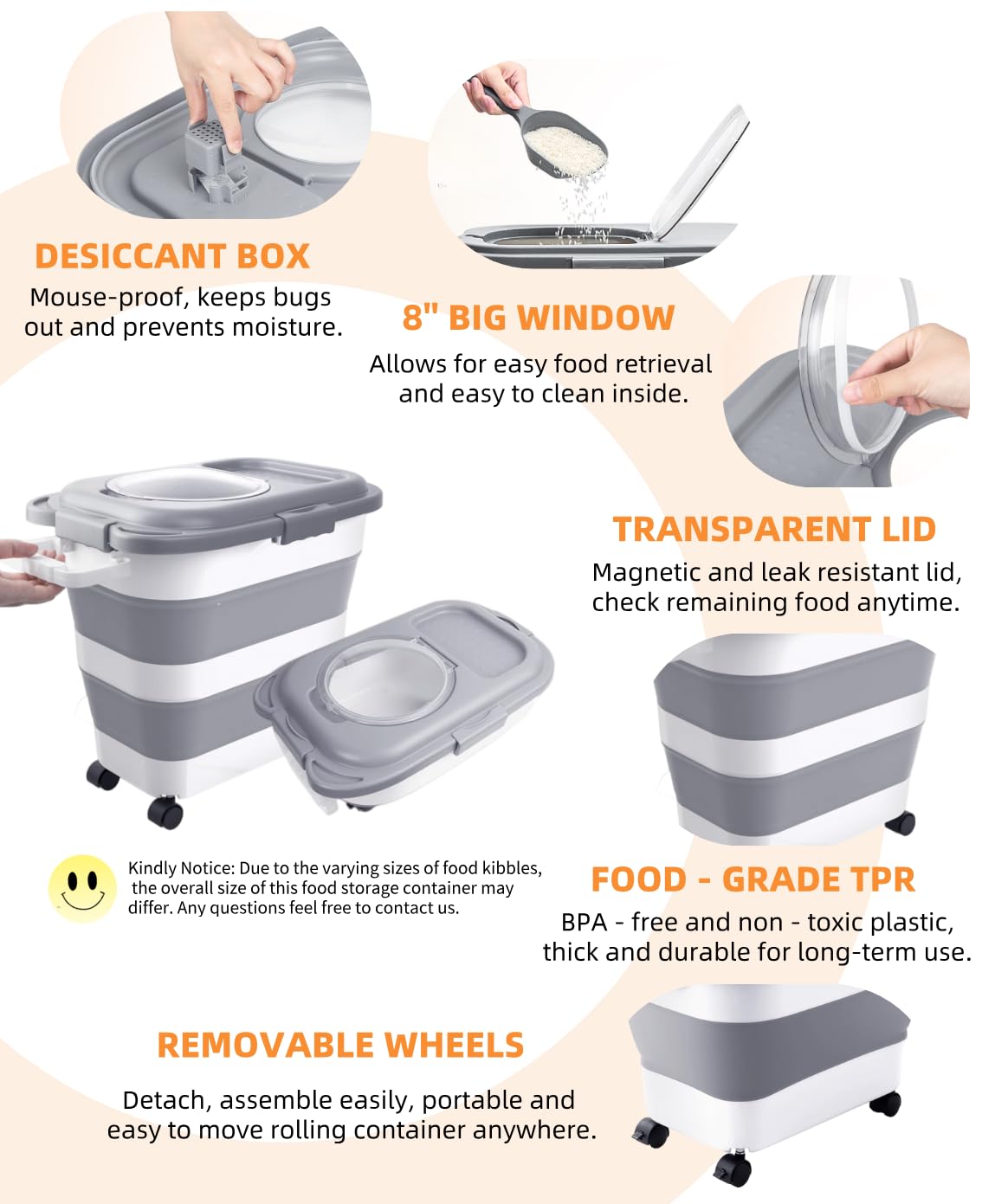 DDMOMMY included dog food scoop for convenient serving