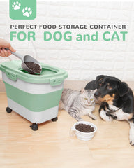 DDMOMMY collapsible design saves space while keeping pet food organized.