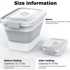 DDMOMMY dog food storage container collapsible design for space saving