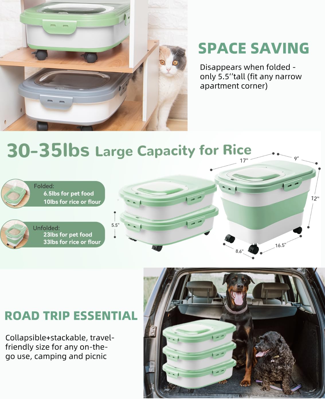 DDMOMMY detachable wheels enable effortless mobility in the kitchen.