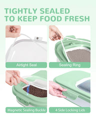 DDMOMMY double airtight seals protect moisture and keep kibble fresh.