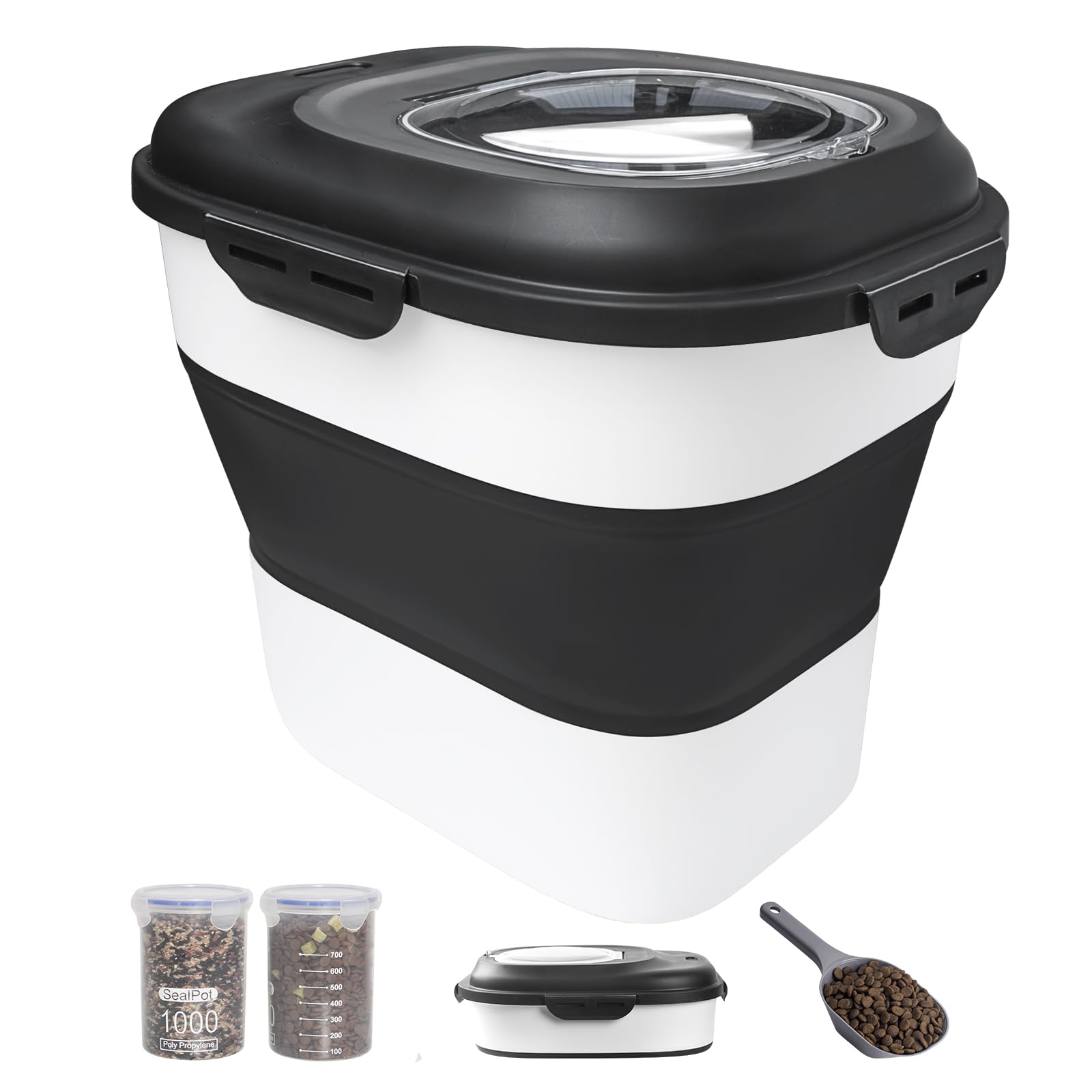 DDMOMMY dog food storage container overview for organized feeding spaces