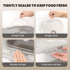 DDMOMMY double airtight seals and six latches protect pet meals.