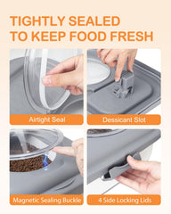 DDMOMMY large-capacity dog food bin holding up to 23 pounds of dry food