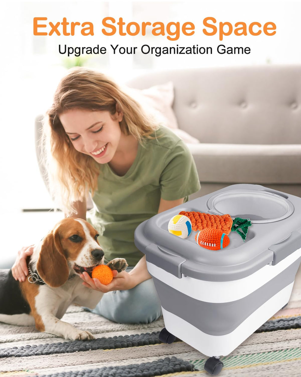 DDMOMMY silicone collapsible dog bowl ready for serving on the go