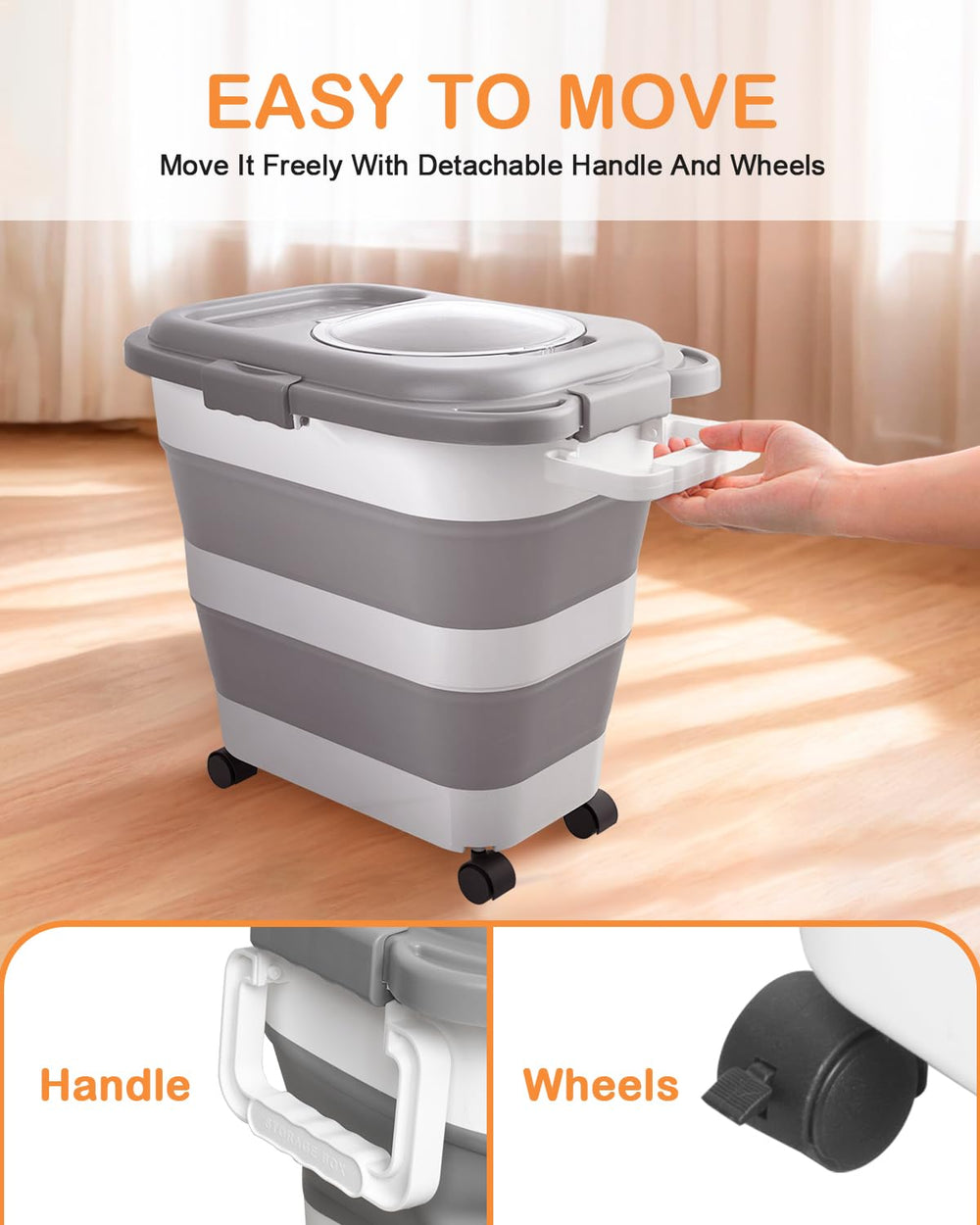 DDMOMMY space-saving foldable design fits neatly in cabinets