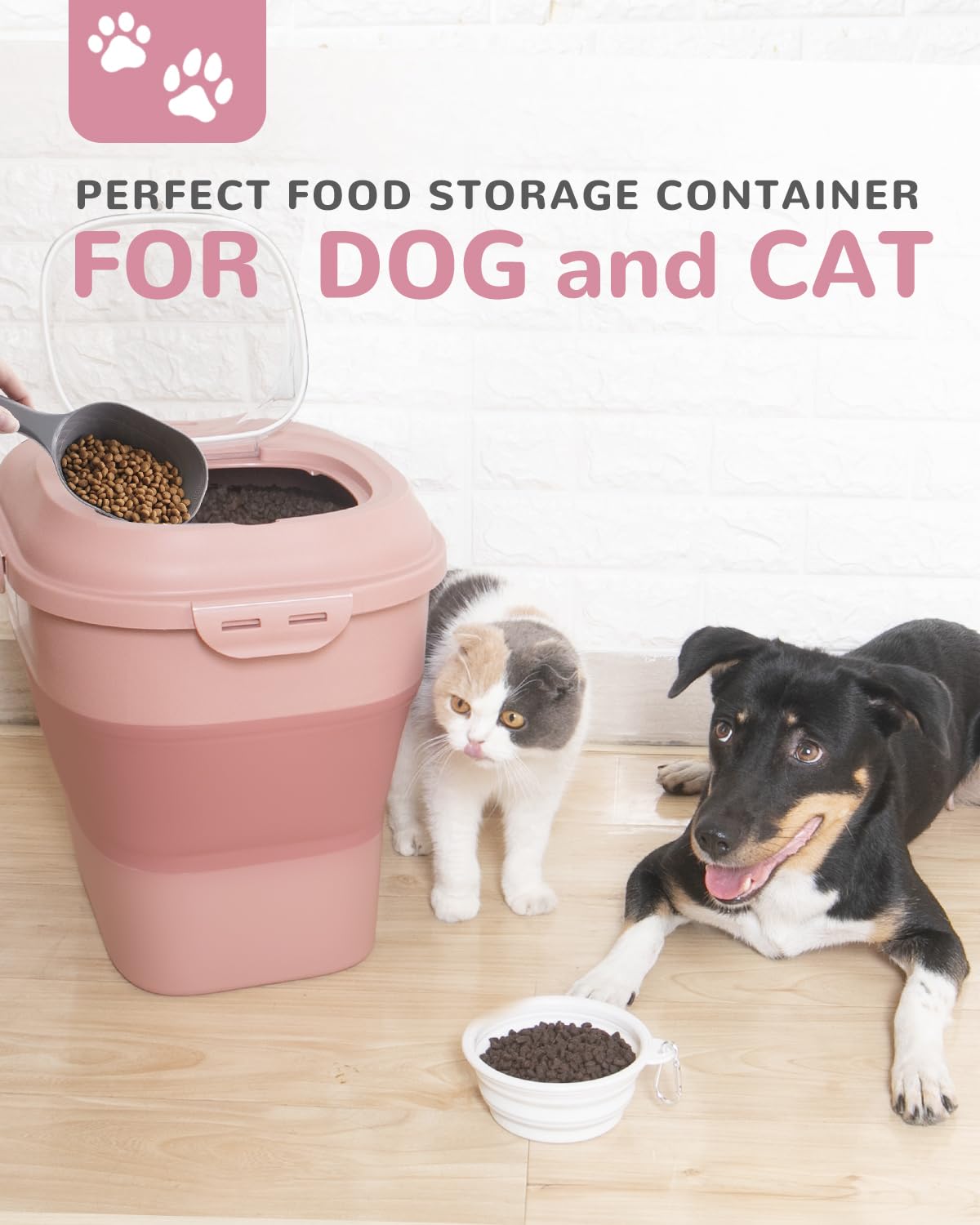 DDMOMMY tight-seal lids protect kibble freshness and prevent moisture.
