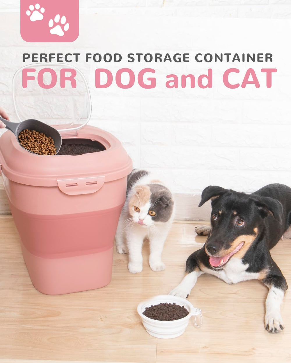 DDMOMMY tight-seal lids protect kibble freshness and prevent moisture.