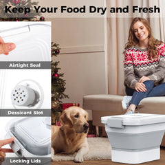 DDMOMMY transparent airtight lid keeps kibble visible and fresh longer