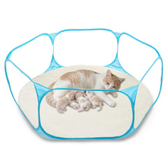 DDOTLUNA cat birthing box foldable design for easy storage and calm kitten arrivals