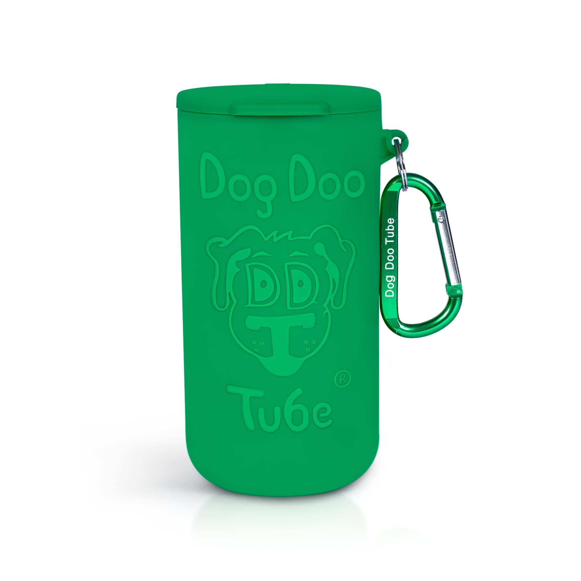 DDT Doo Tube poop bag carrier used on a walk for mess-free transport.