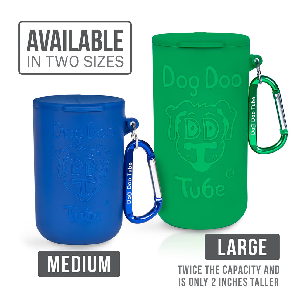 DDT Doo Tube XL green design holds multiple bags on hikes.