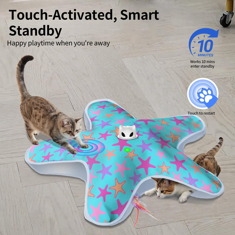 ddxcoo feather movement cat toy for hunting-inspired play and engagement.