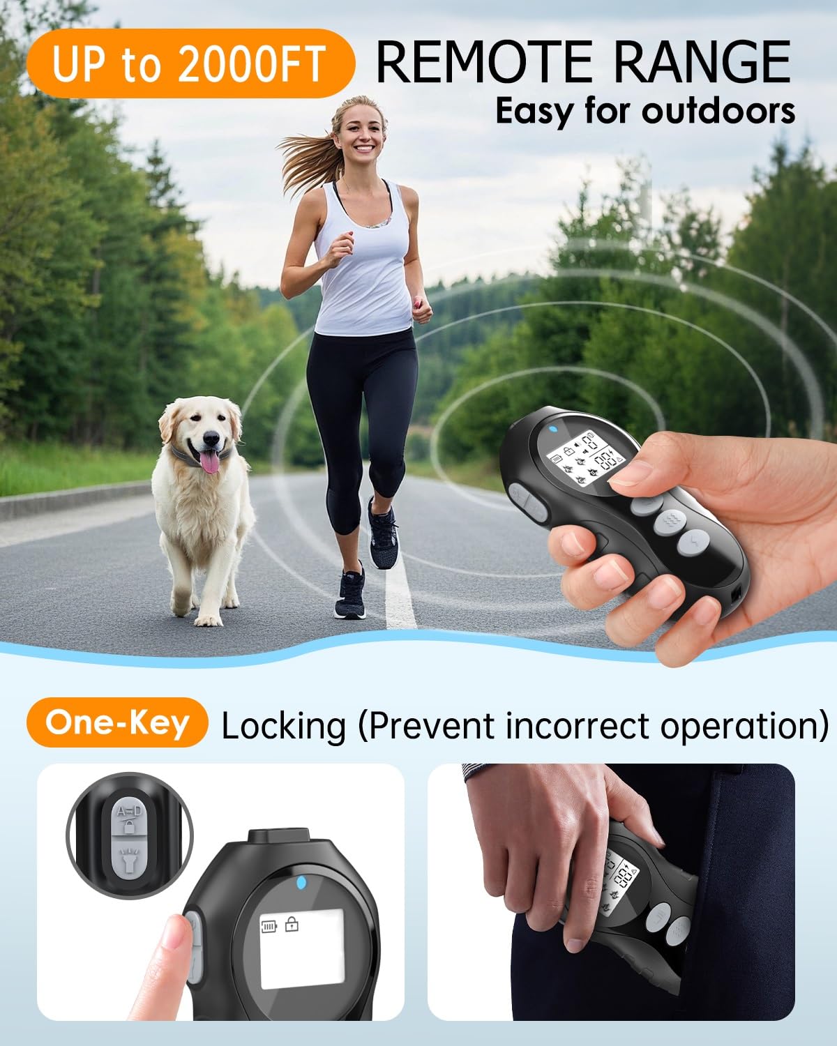 DDZ dog collar with beep and vibration modes for gentle cues