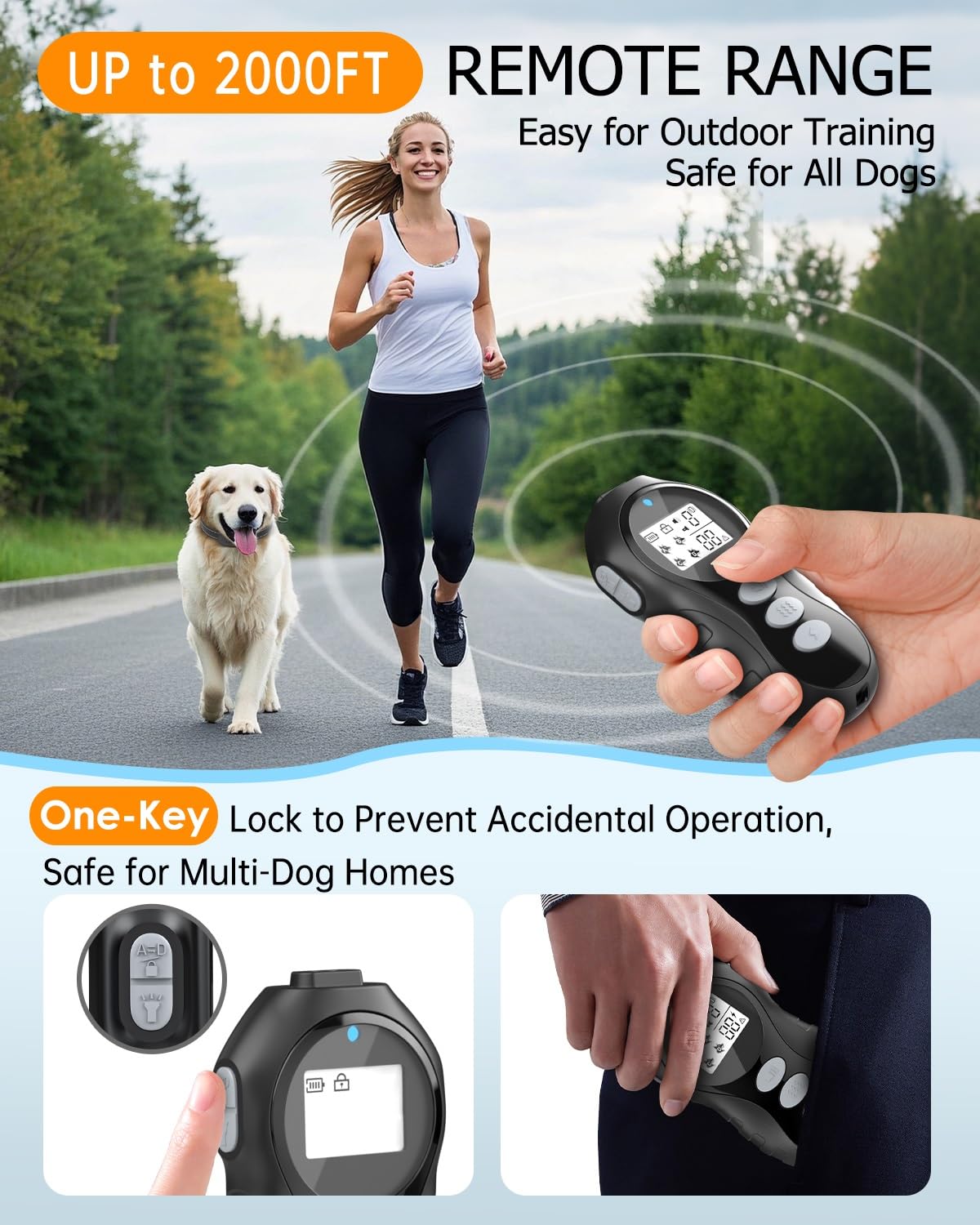 DDZ dog collar battery life on standby up to 35 days during daily use.