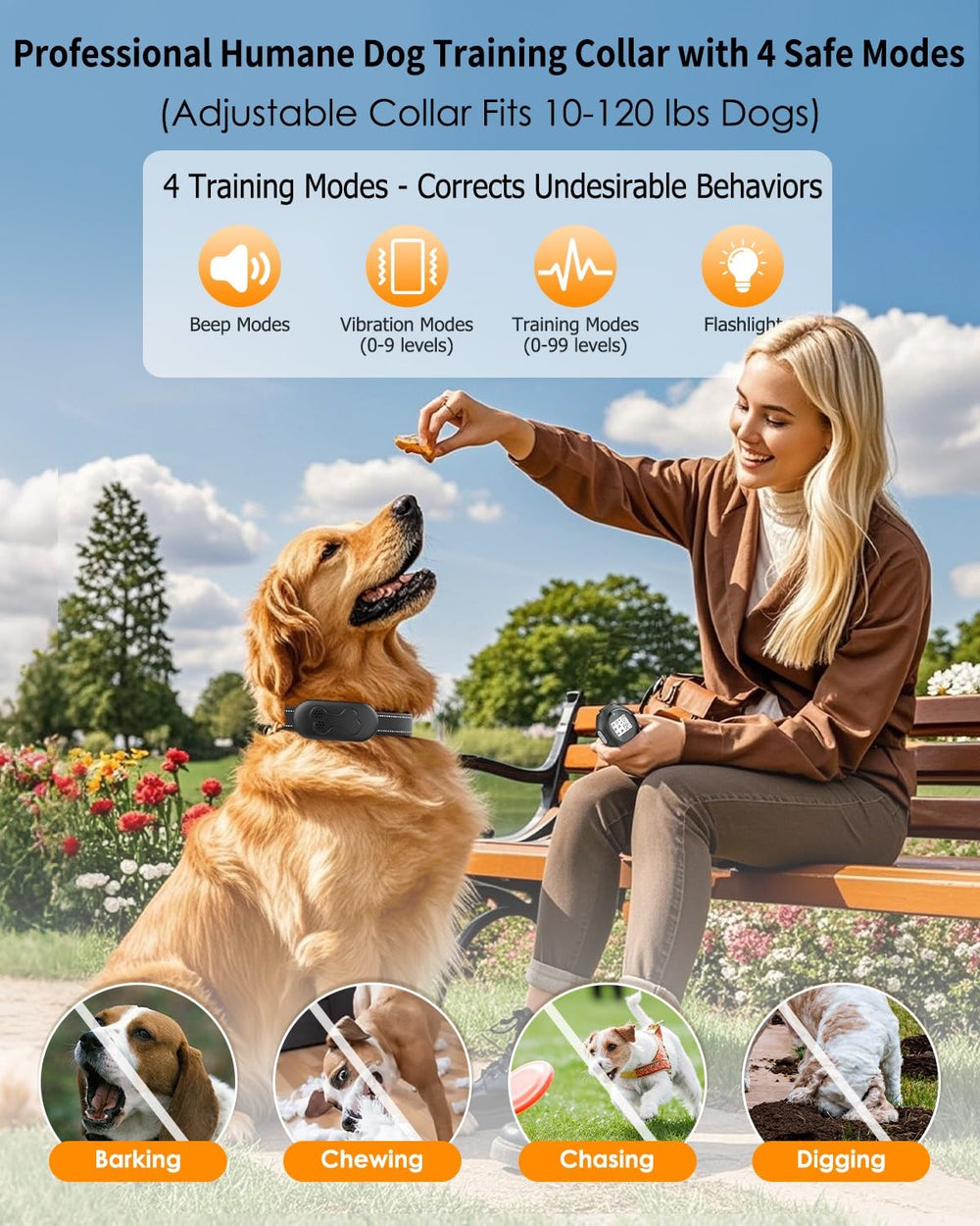 DDZ training collar IPX7 waterproof enables rain-ready use in outdoor activities