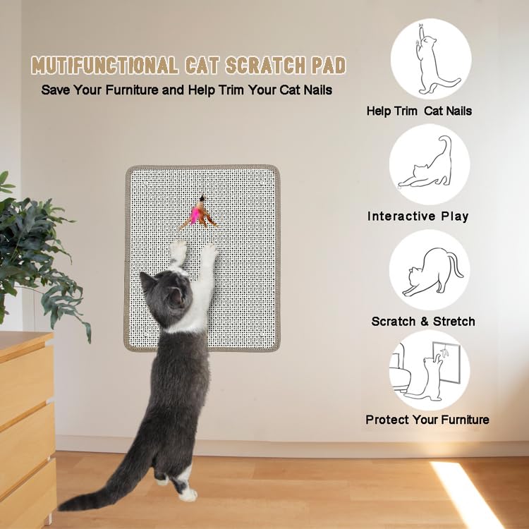 Deapher layered scratch pad highlights sisal and 80-grit emery for mild nail filing