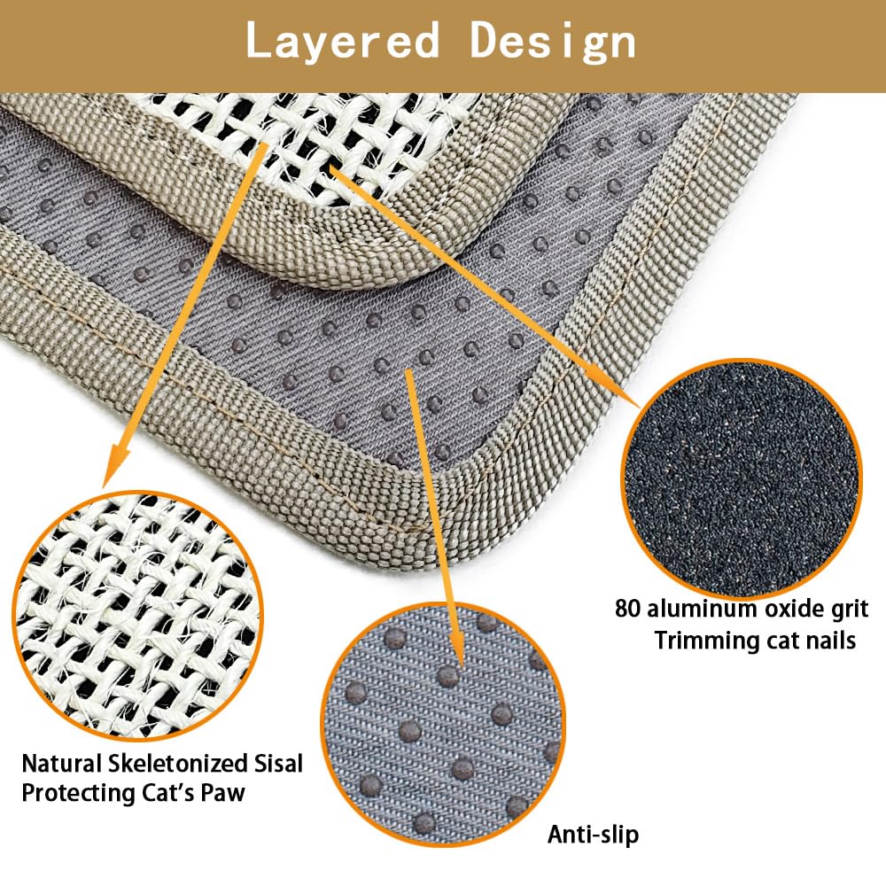 Deapher two-piece set protects posts and satisfies scratching instincts.