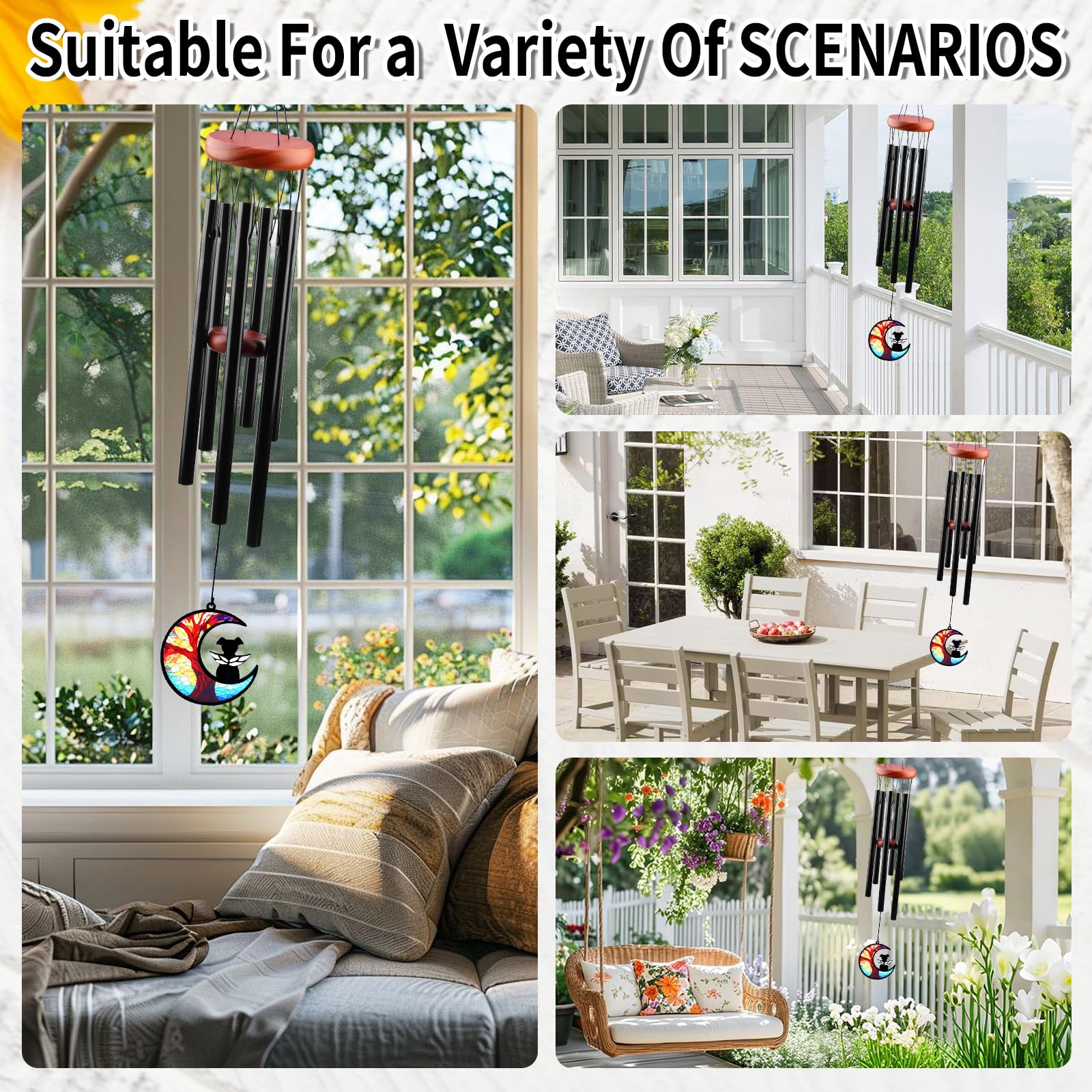 DearKeeps gift ready pet memorial wind chime in elegant box.