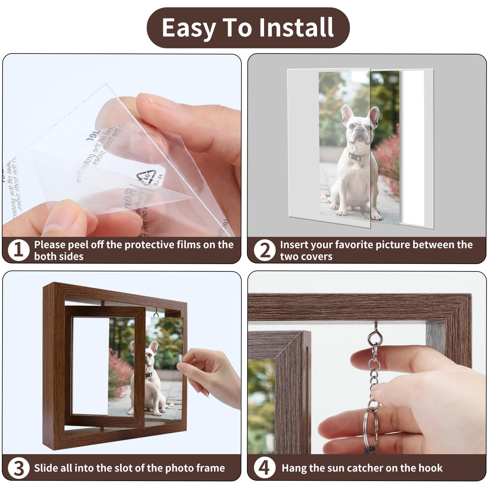 DearKeeps multicolor paw memorial frame adds color to your memories.