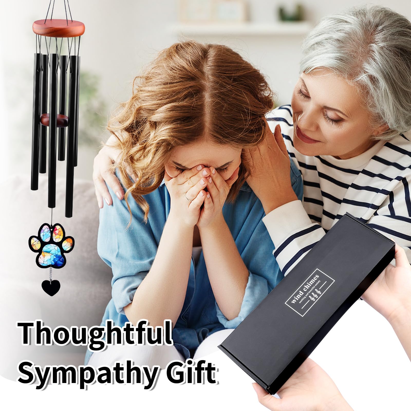 Elegant gift box presentation makes this pet memorial easy to share.