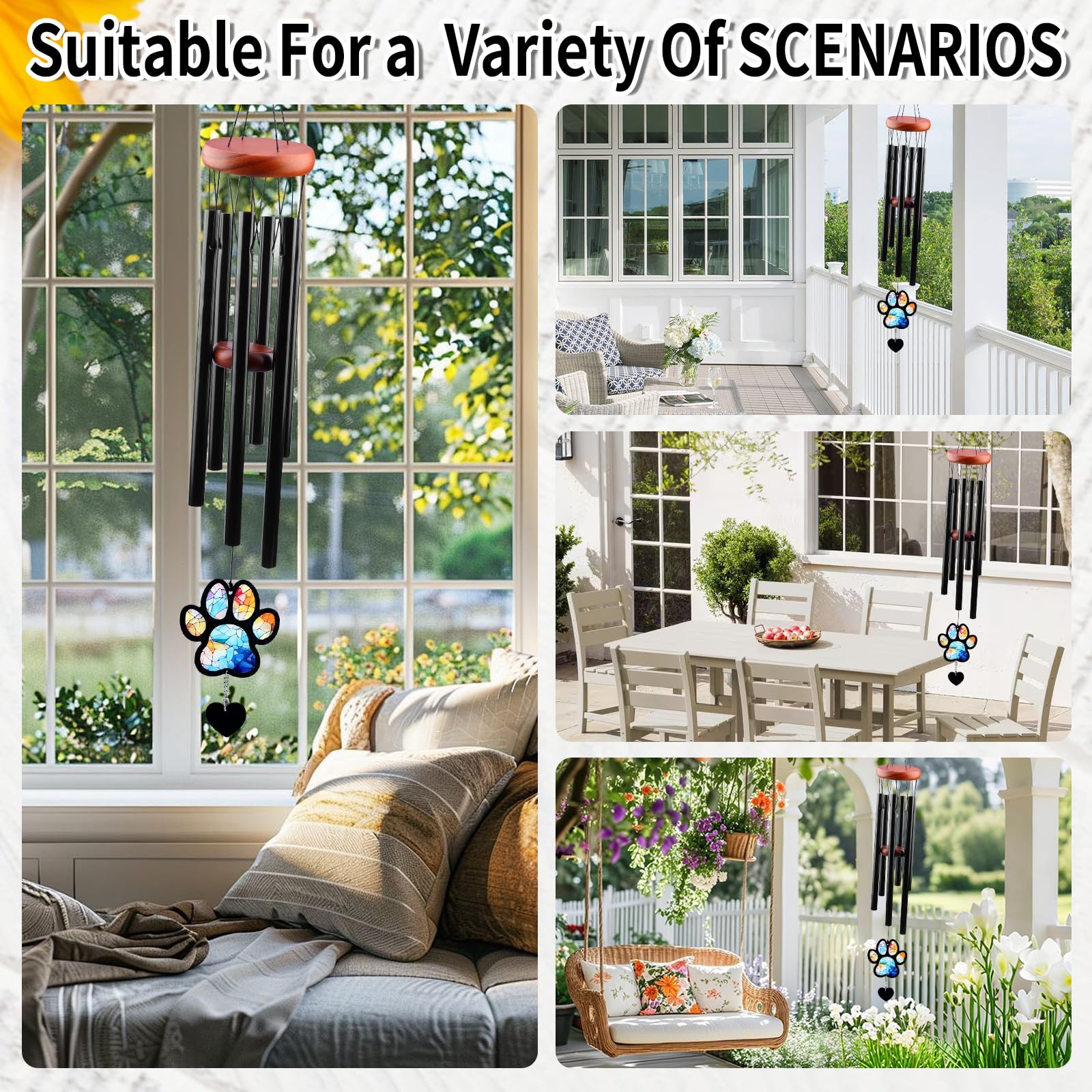 Outdoor display on a tree or porch creates a warm, comforting tribute.