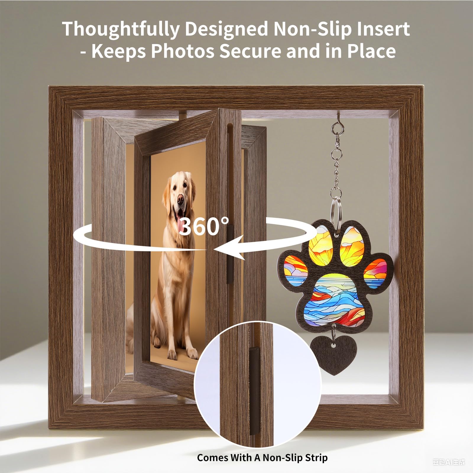 DearKeeps heartfelt pet remembrance frame for compassionate sympathy gifts.