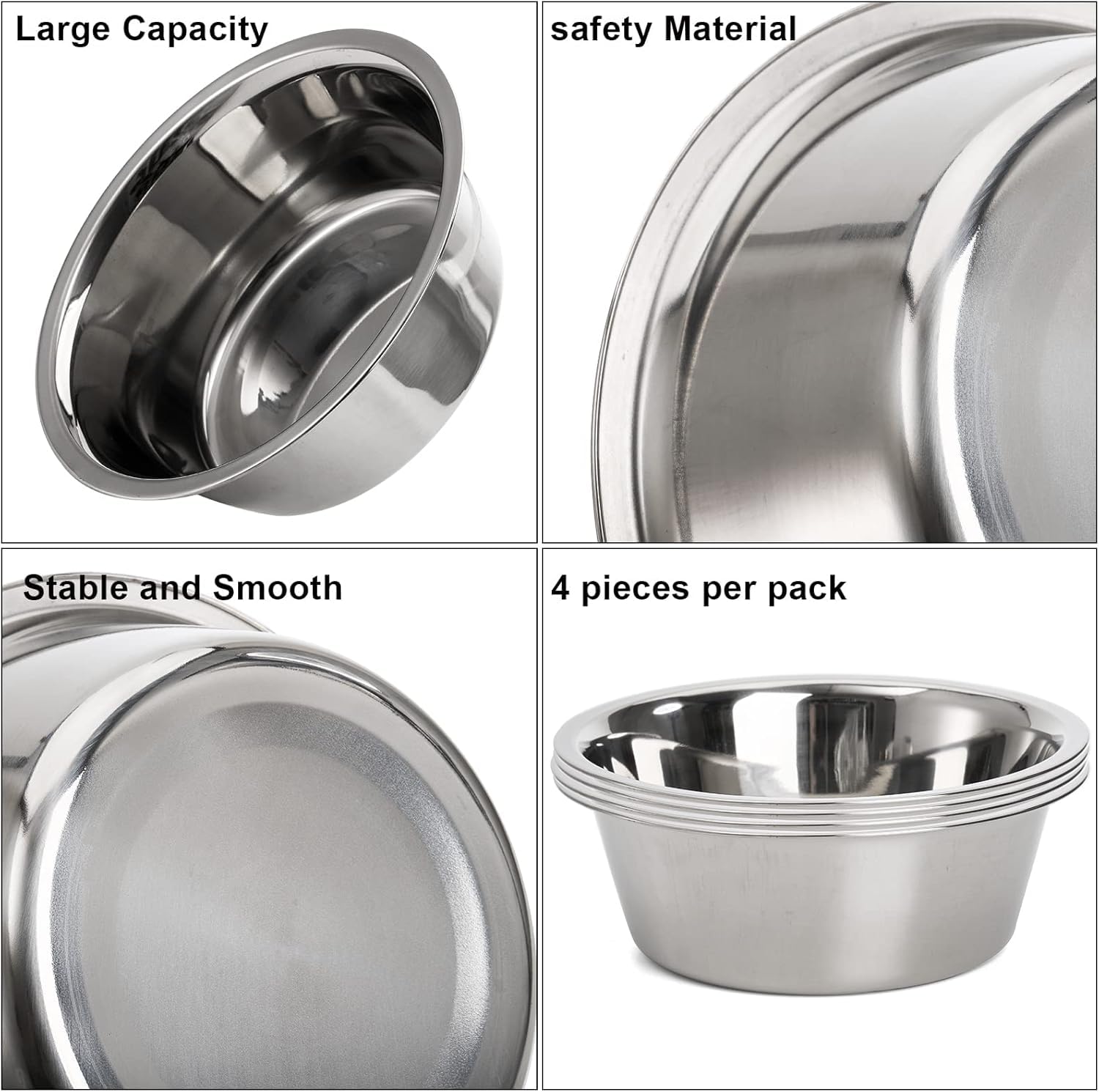 DEAYOU 2.7 inch height bowls designed for medium and large pets.