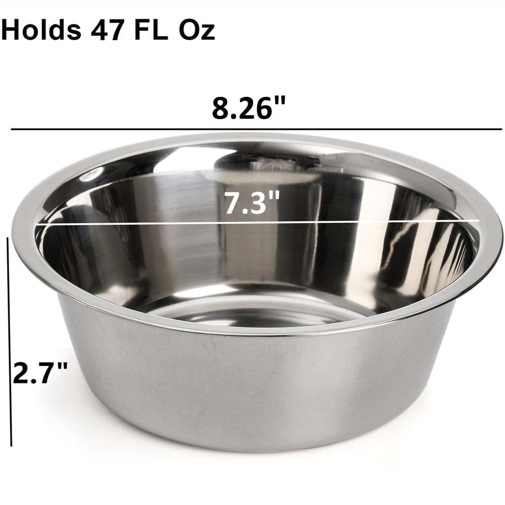 DEAYOU 8.26 inch diameter bowl with polished finish for easy cleaning.