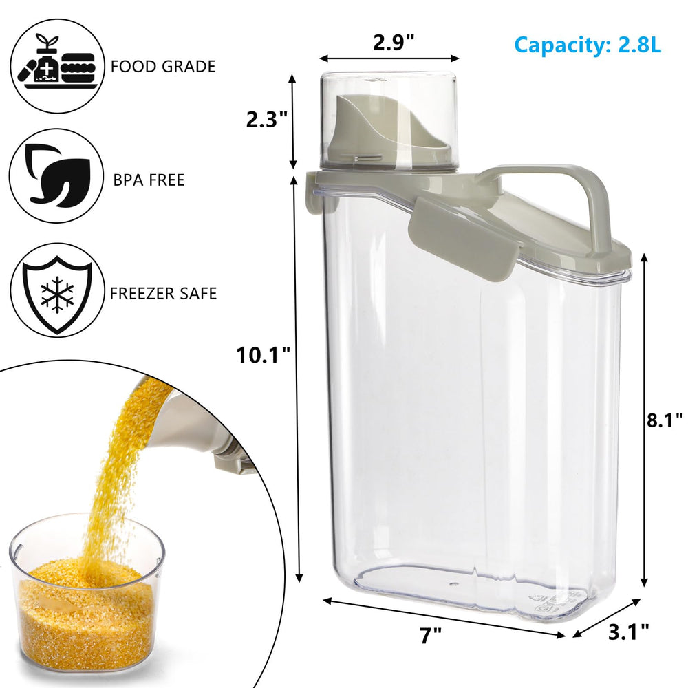 DEAYOU airtight storage bin in BPA-free plastic keeps contents dry
