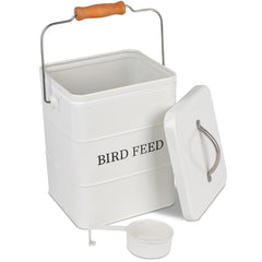 DEAYOU pet storage tin with lid showing secure seal for fresh dry foods.